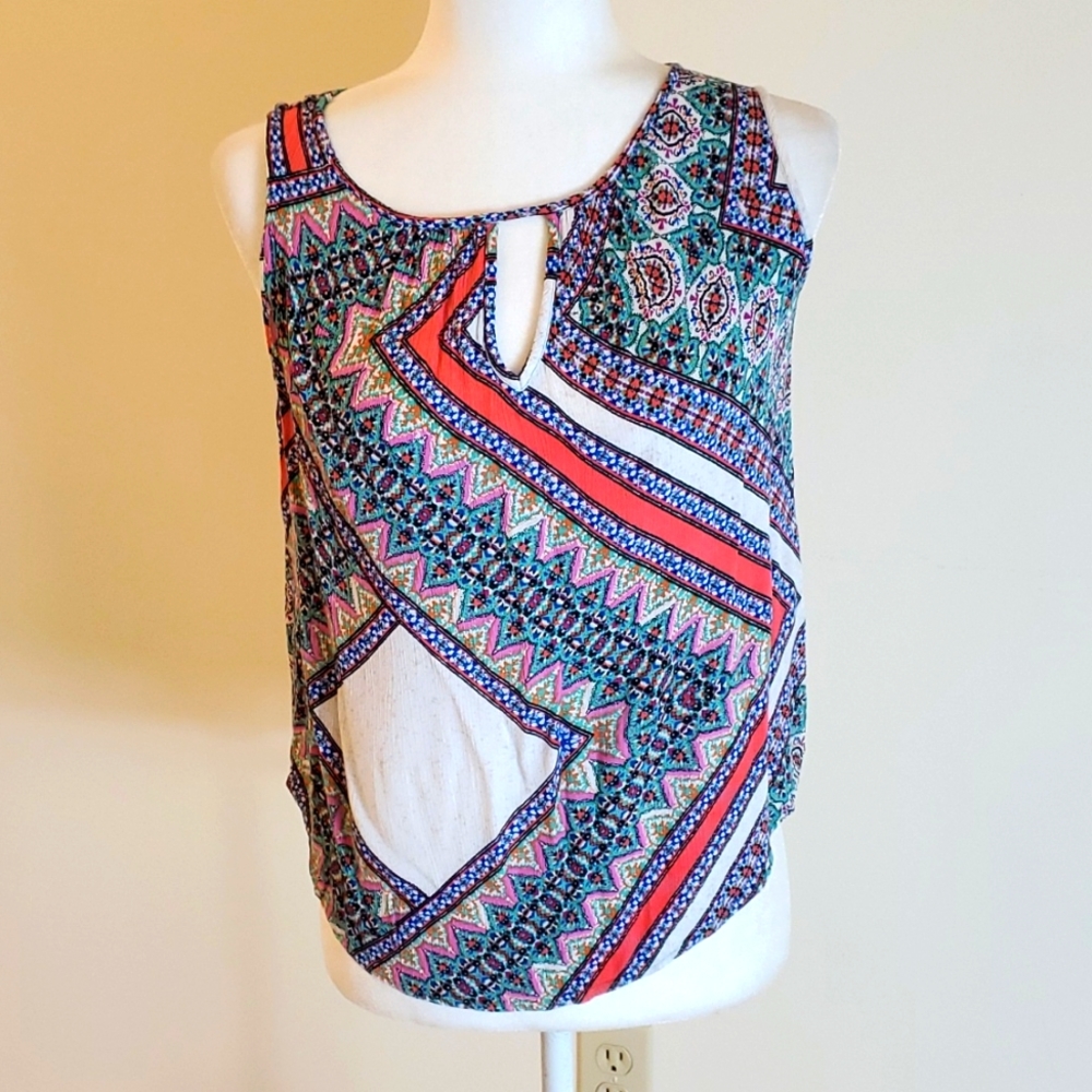 Renee C. Multicolored Keyhole Top Size Large - image 1